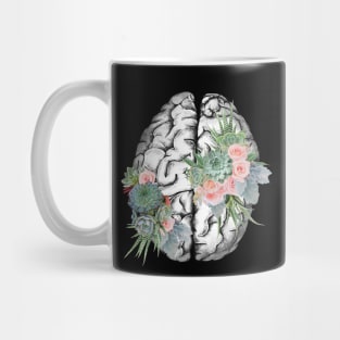 Brain human anatomy,succulents plants, mental Mug